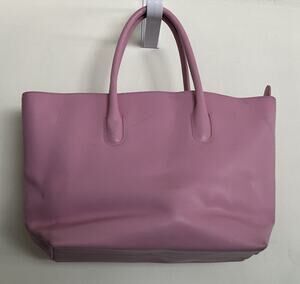 Furla Made In Italy Leather Handbag Lilac Pink Handles